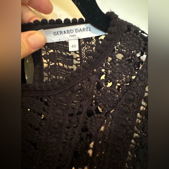 Gerard Darel black lace top with built in camisole - Picture 4 of 10